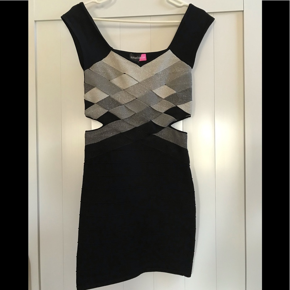 Hot Miami Styles Black Bandage Dress